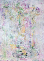 Abstract art with pastel colors on a textured surface
