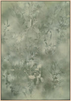 Abstract art with green and gray tones